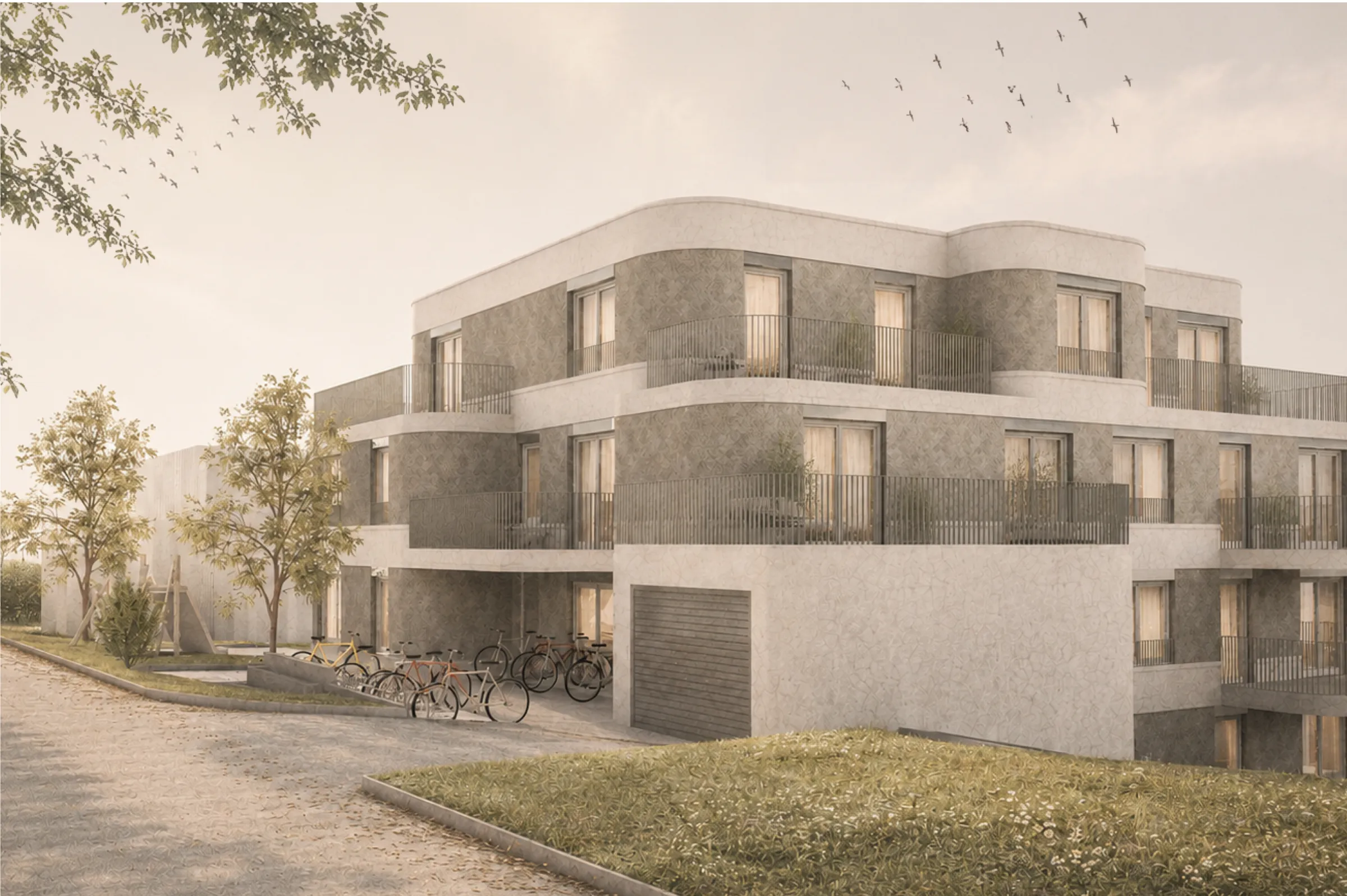 Axonometrie des Gebäudes Rebstrasse 23